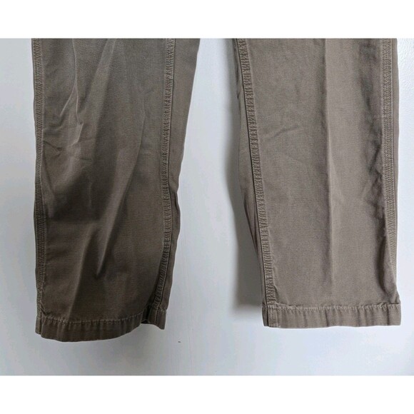 Carhartt Pants Mens 38x32 Brown Dungaree Canvas Carpenter Workwear B175 MUS Work - Picture 3 of 9